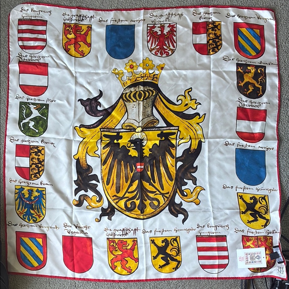 NEW The Metropolitan Museum Heraldic Silk Scarf Maximilian I Austria